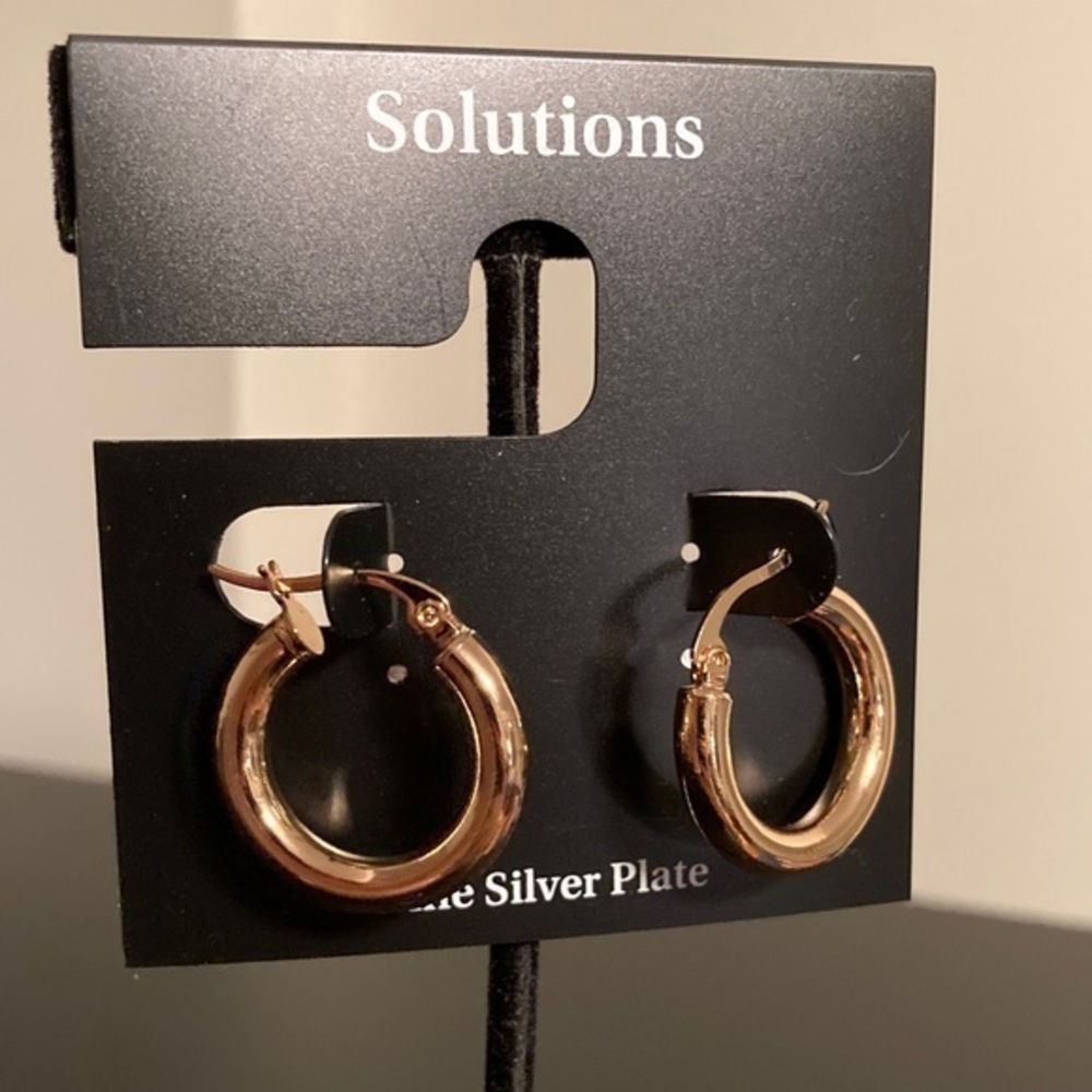 Solutions Gold-Tone Hoop Earrings